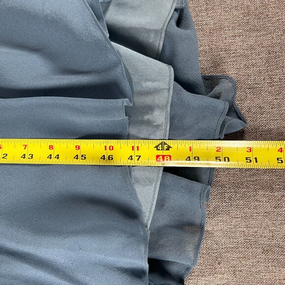 Maggy London 100% Silk Maxi Fit & Flare Dress Women's 8 Blue Wedding Party NWT - Picture 15 of 15